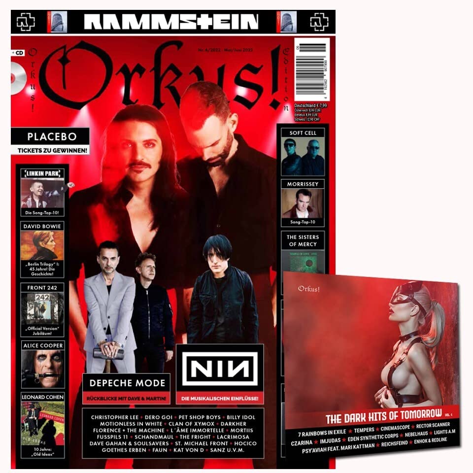 Orkus! Edition Nr. 5 / Nr. 6 - Mai/Juni 2022 mit PLACEBO, RAMMSTEIN, DEPECHE MODE, NINE INCH NAILS, DAVID BOWIE, THE CURE u.v.m. + CD!: Specials: THE ... ALICE COOPER, MORRISSEY, FRONT 242 u.v.m. Arts & Music