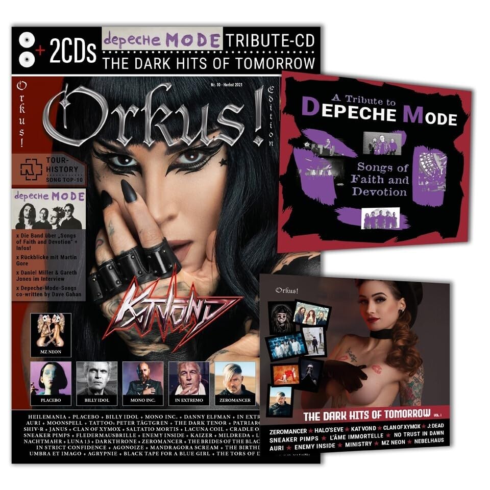 Orkus-Edition mit DEPECHE-MODE-Tribute-CD „SONGS OF FAITH AND DEVOTION“! Plus 2. CD: „THE DARK HITS OF TOMORROW": Orkus!-Edition Nr. 10–2021 mit ... zu DEPECHE MODE, RAMMSTEIN, PLACEBO u.a. Arts & Music