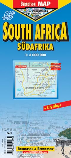 Südafrika: 1:3 000 000. Einzelkarten: South Africa 1:3 000 000; Cape Town 1:15 000; Johannesburg 1:20 000; Durban 1:20 000; South Africa Political & ... Johannesburg, Durban (Berndtson Maps) Leisure, Home & Garden