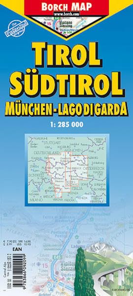 Tirol / Südtirol / München - Lago di Garda 1 : 285 000 (Borch Map) Leisure, Home & Garden