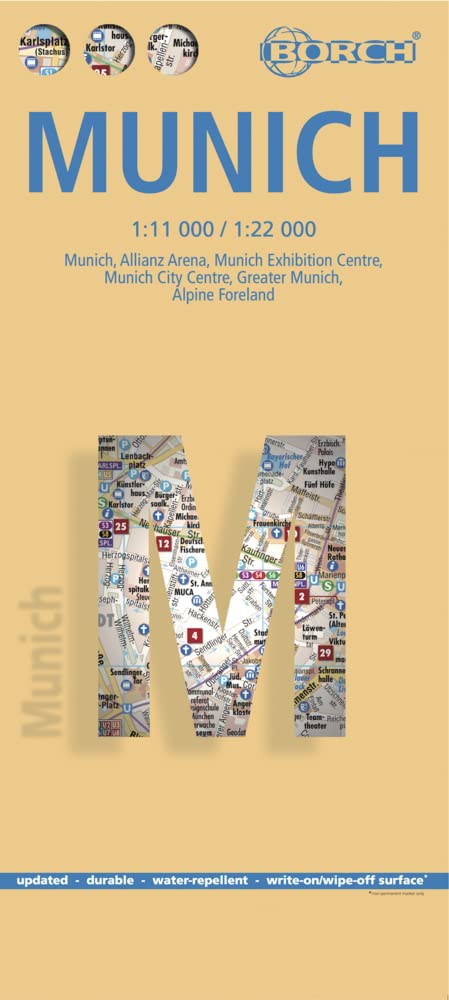 Munich, München, Borch Map Leisure, Home & Garden