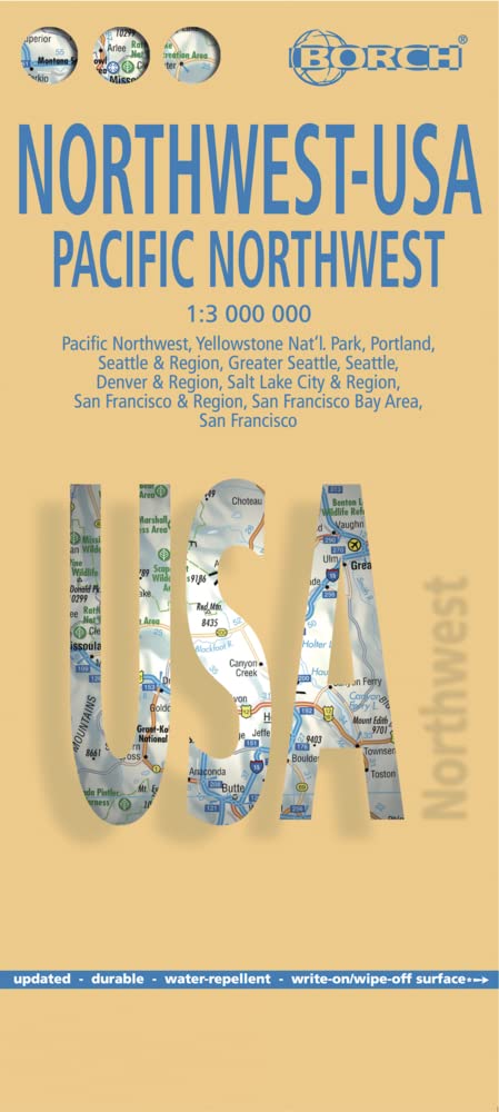 USA 1. Pacific Northwest 1 : 3 000 000 (Borch Map) Leisure, Home & Garden