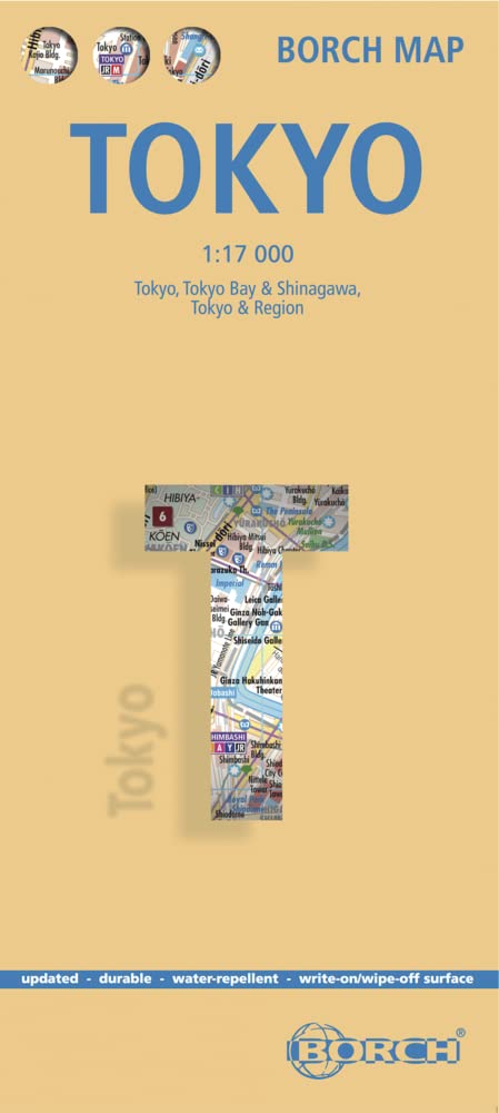 Tokio / Tokyo 1:17 000 (Borch Maps) Leisure, Home & Garden