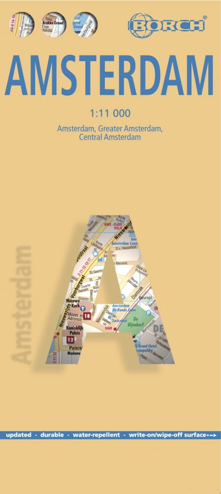Amsterdam 1 : 11 000. Einzelkarten: Amsterdam, Amsterdam Centrum, Amsterdam & Regio. Metro-Link GVB-Lines. Laminiert Leisure, Home & Garden