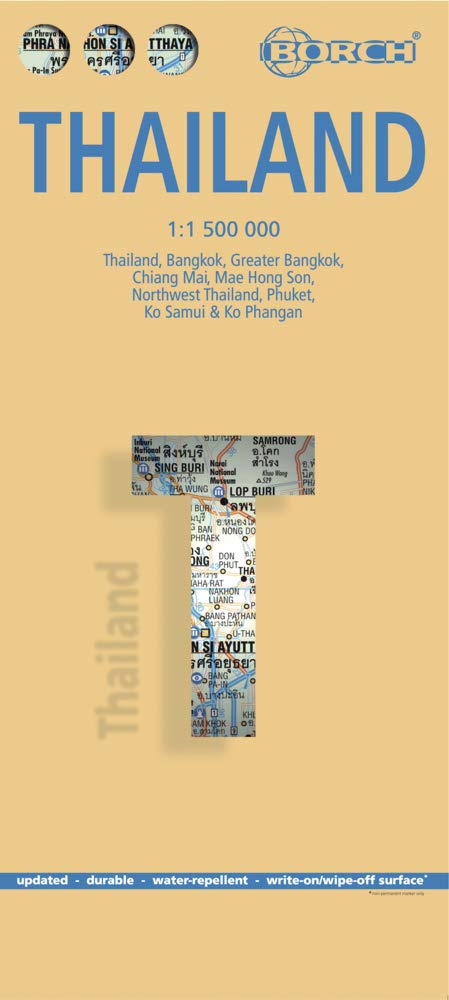 Thailand 1 : 1 500 000. Road Map + City Maps Leisure, Home & Garden
