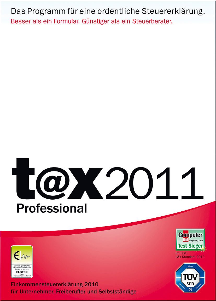 t@x 2011 Professional (für Steuerjahr 2010) Taxes & Bookkeeping