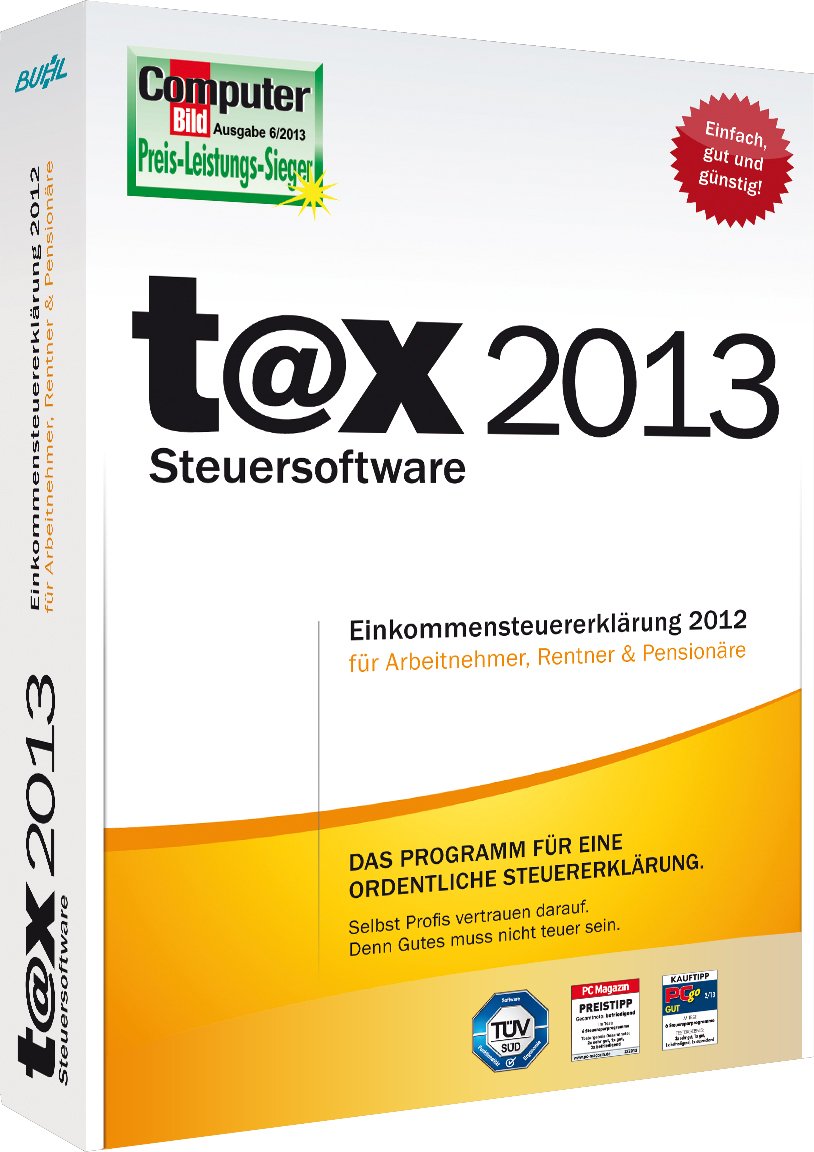 t@x 2013 (für Steuerjahr 2012) Taxes & Bookkeeping