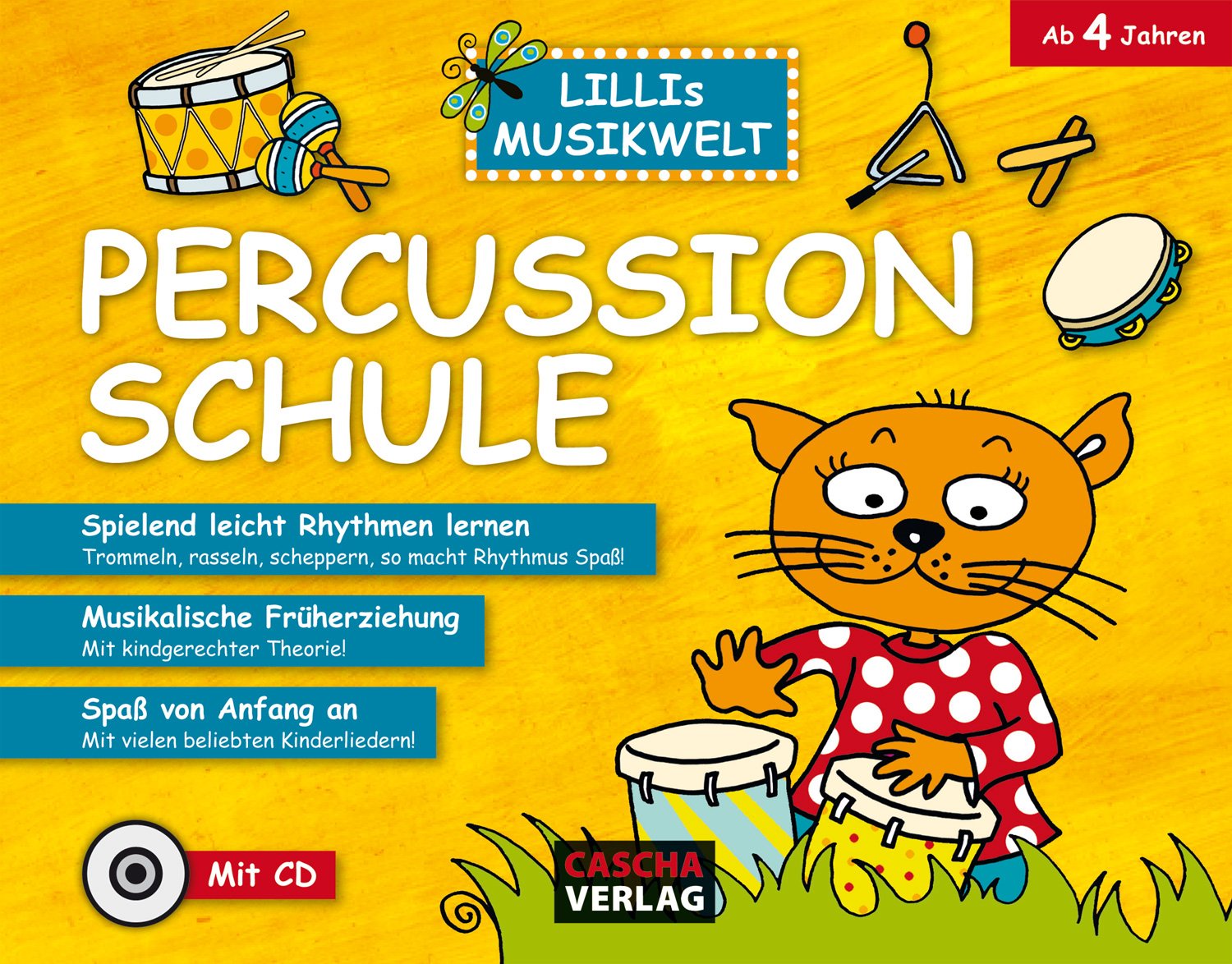 Percussion Schule mit CD: Spielend leicht Rhythmen lernen für Kinder ab 4 Jahren Sheet Music