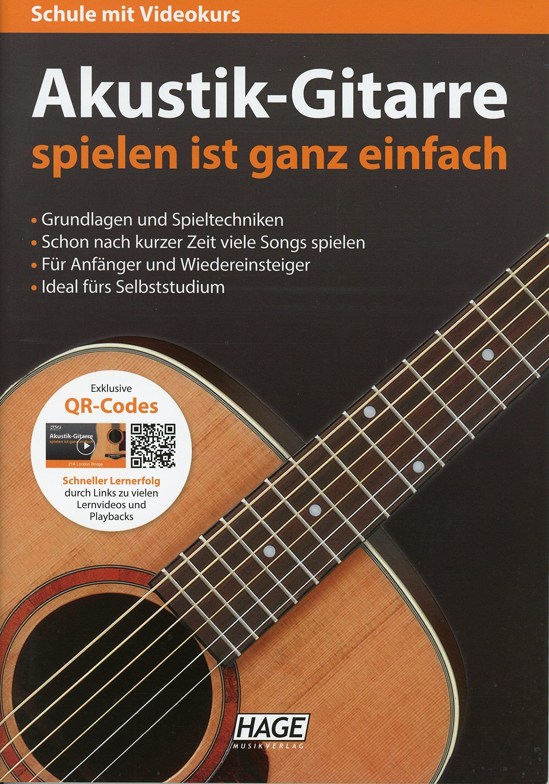 Akustik-Gitarre spielen ist ganz einfach: Schule mit Videokurs Sheet Music