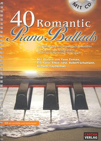 40 romantic Piano Ballads (+CD); für Klavier (Digitalpiano) Books