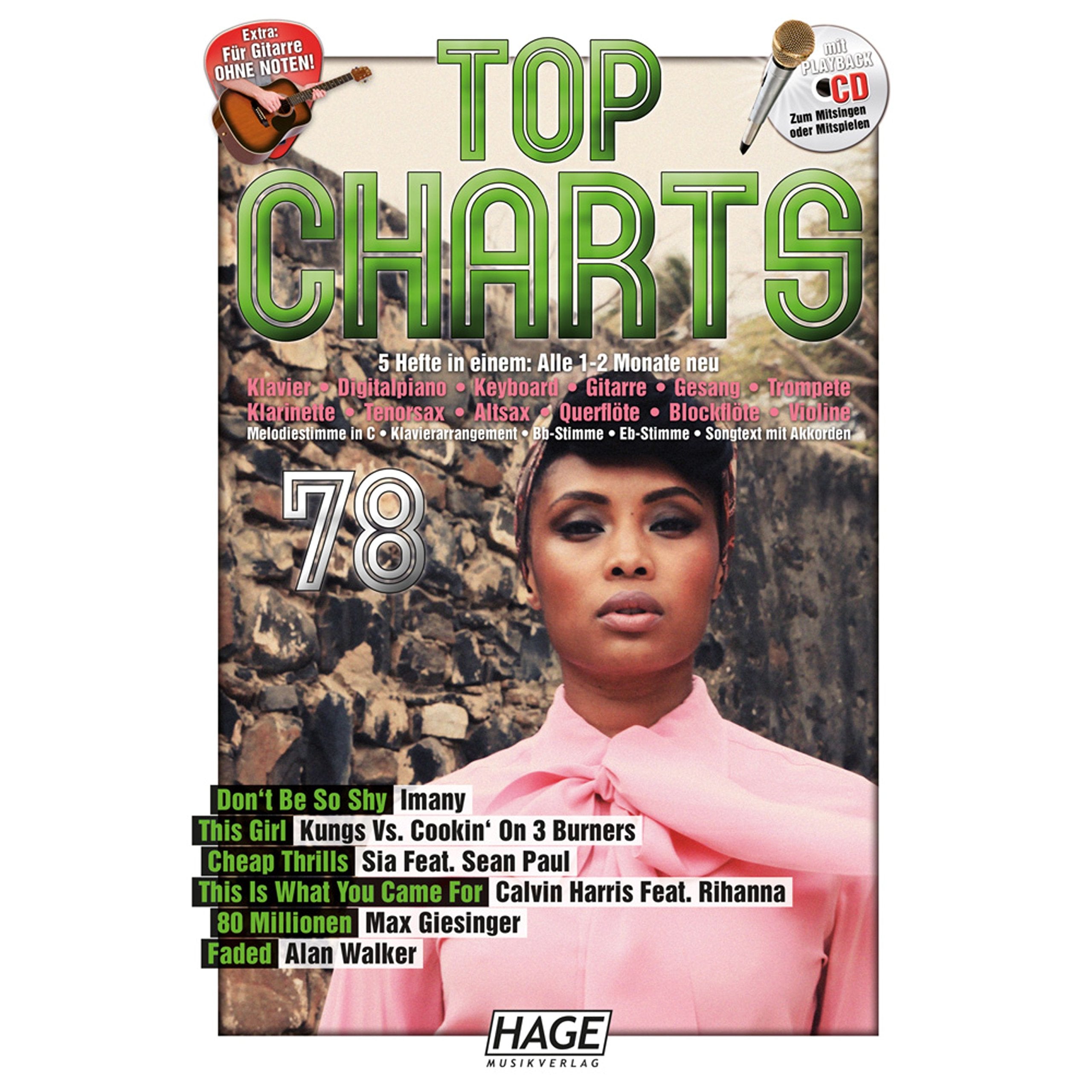 Top Charts 78 mit Playback CD Sheet Music