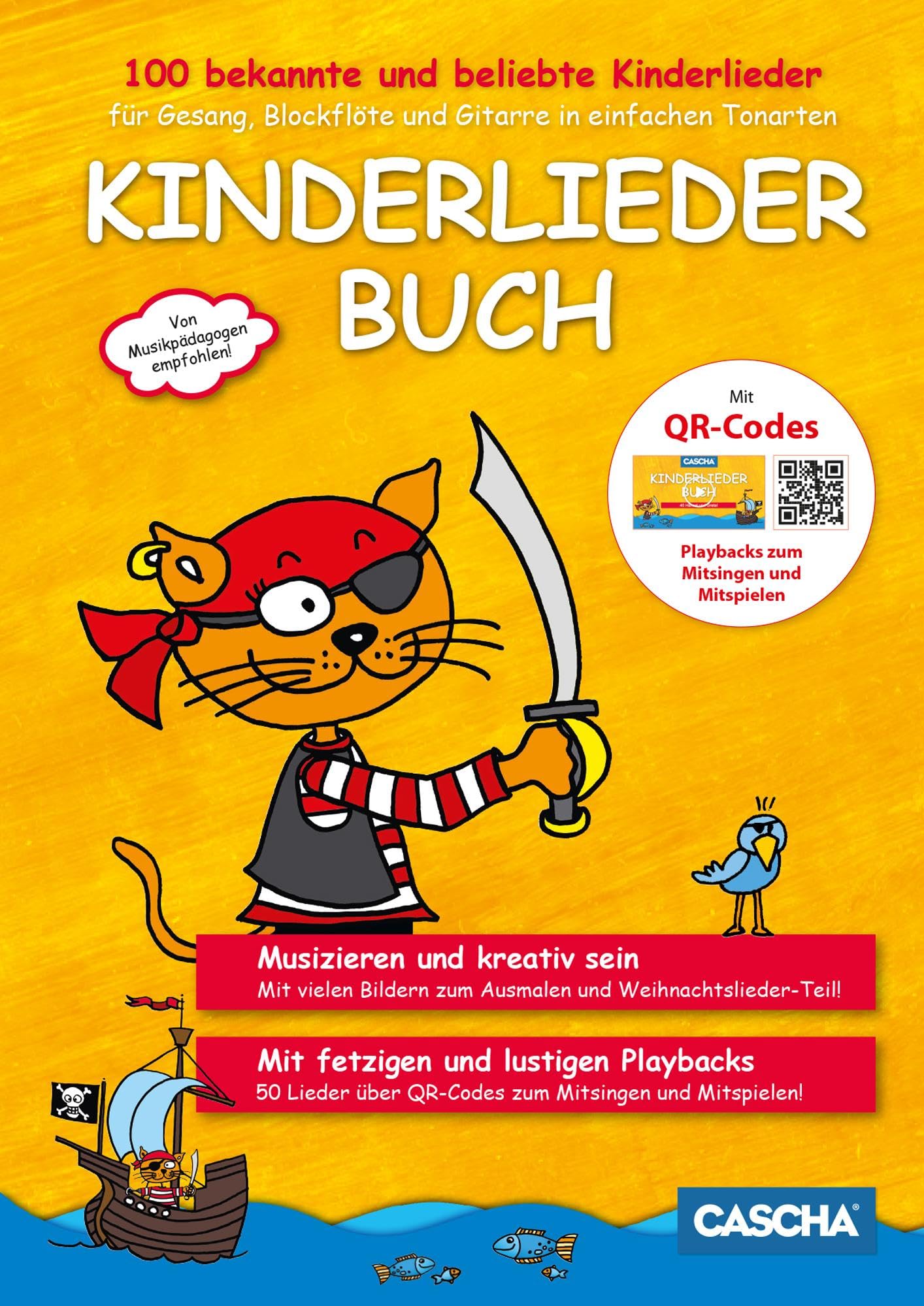 Kinderliederbuch für Gesang, Blockflöte und Gitarre in einfachen Tonarten Sheet Music