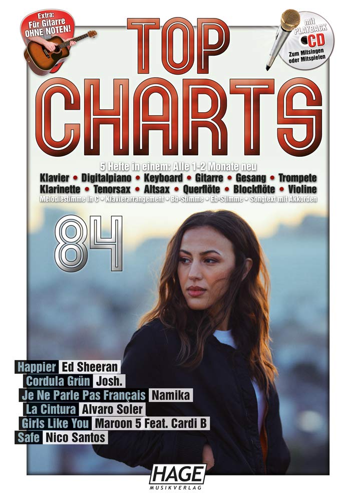 Top Charts 84 (mit CD): Die aktuellsten Hits der erfolgreichsten Stars und das Beste aus den Charts! Sheet Music