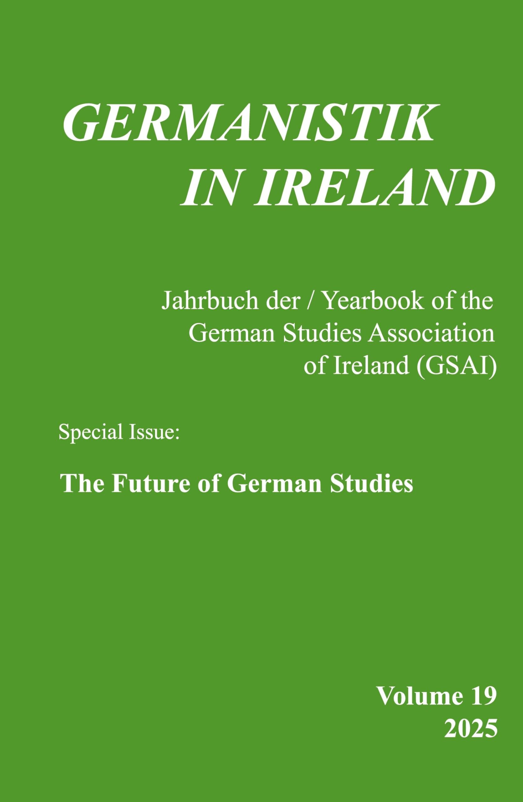 The Future of German Studies Social Sciences