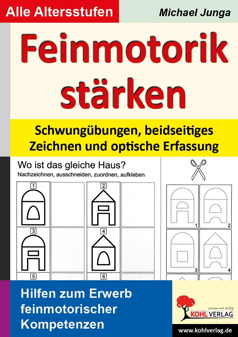 Feinmotorik stärken: Schwungübungen, beidseitiges Zeichnen und optische Erfassung Learning & Reference