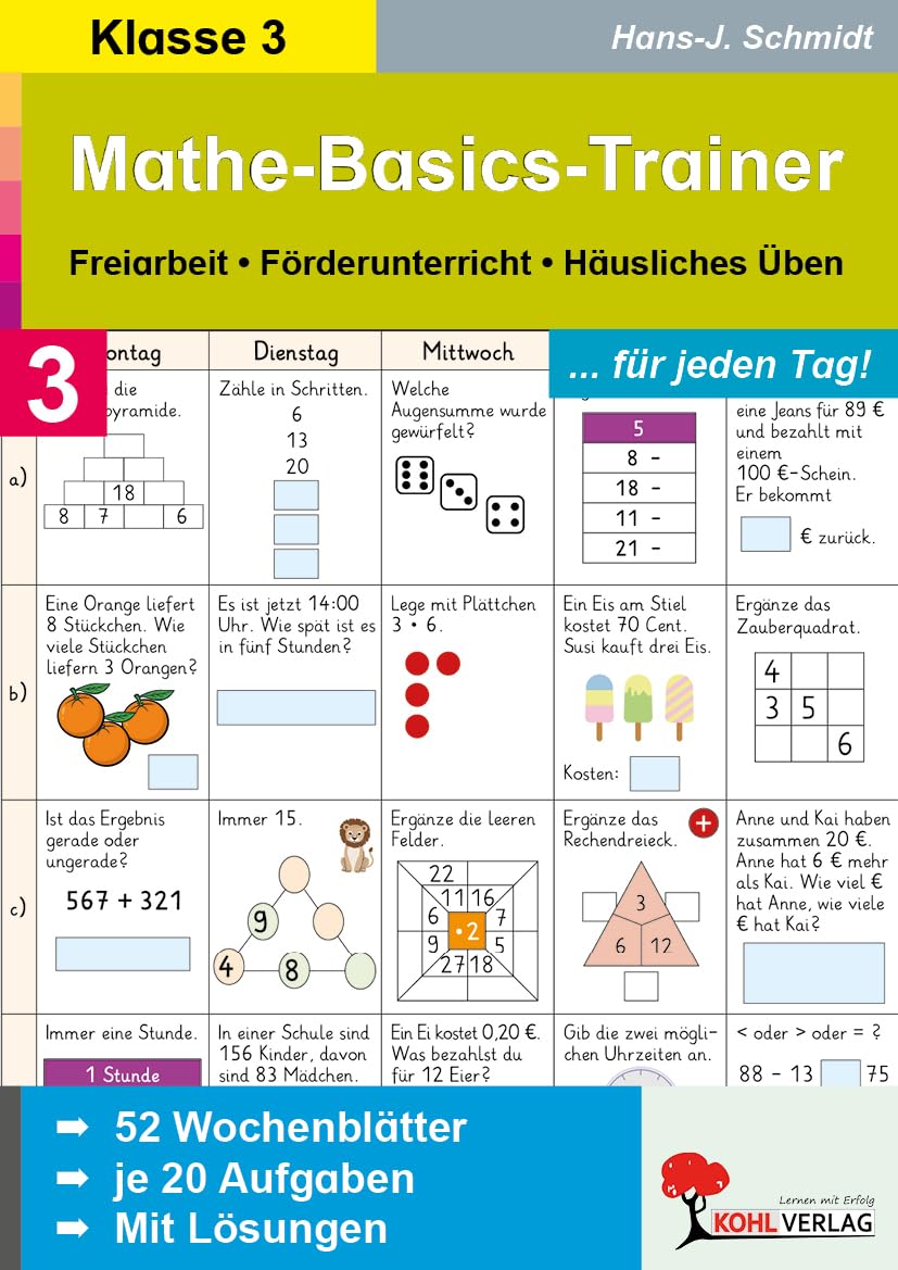 Mathe-Basics-Trainer 3. Schuljahr. Für jeden Tag! Professional & Reference Books