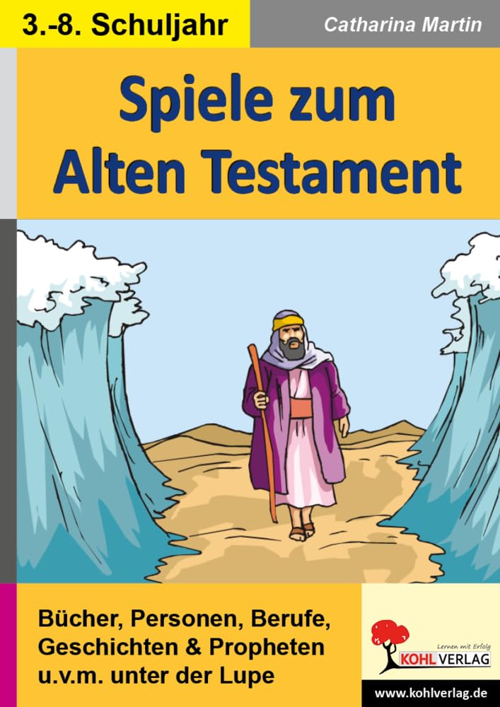 Spiele zum Alten Testament Grundschule Sekundarstufe Klasse 3 bis 8 Religion | Tabu Quartett Schwarzer Peter Puzzle Bibelchampion Mose David Goliath ... Geschichten, Propheten u.v.m. unter der Lupe Professional & Reference Books