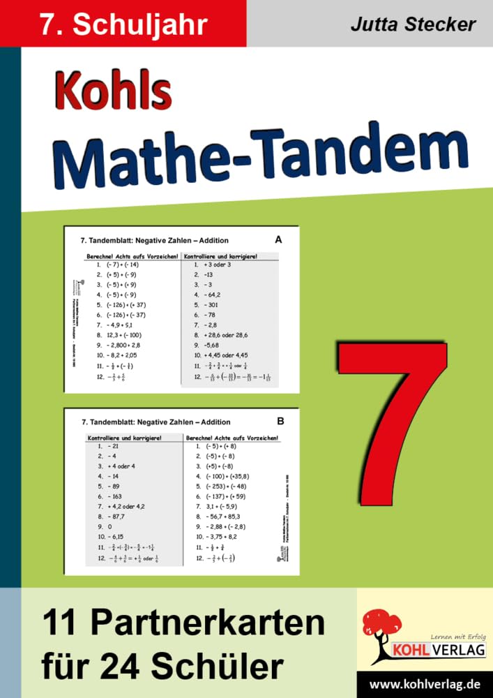 Kohls Mathe-Tandem 7: Partnerrechnen im 7. Schuljahr Study Guides