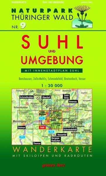 Wanderkarte Suhl und Umgebung: Mit Innenstadtplan Suhl. Mit Benshausen, Zella-Mehlis, Schmiedefeld, Vesser, Hirschbach, Schmeheim, Dietzhausen, ... Thüringer Wald / Wanderkarten. 1:30.000) Leisure, Home & Garden