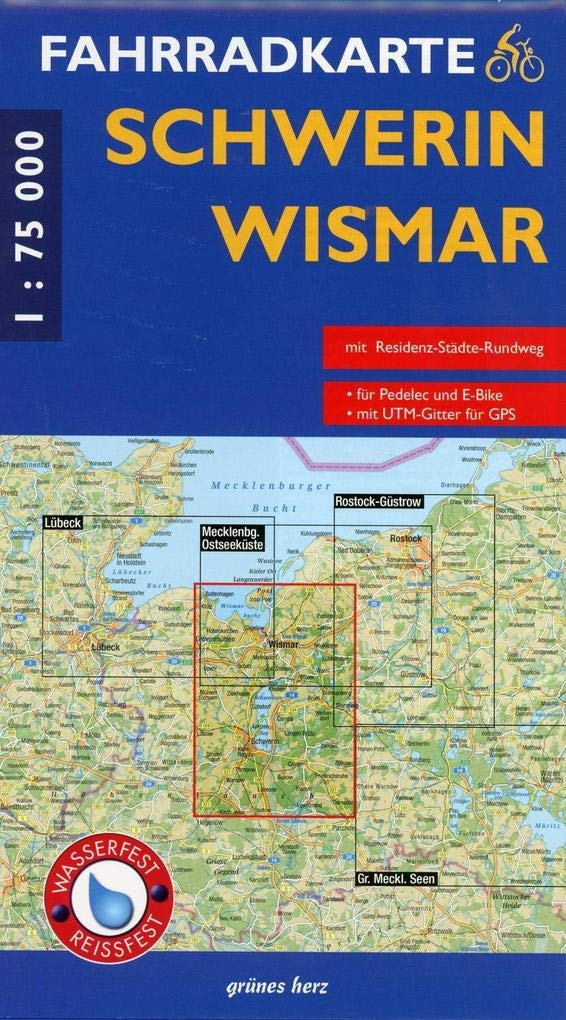Fahrradkarte Schwerin - Wismar 1 : 75 000 Fahrradkarte Leisure, Home & Garden