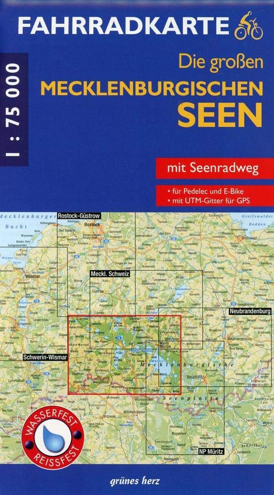 Fahrradkarte Die großen Mecklenburgischen Seen 1 : 75 000 book