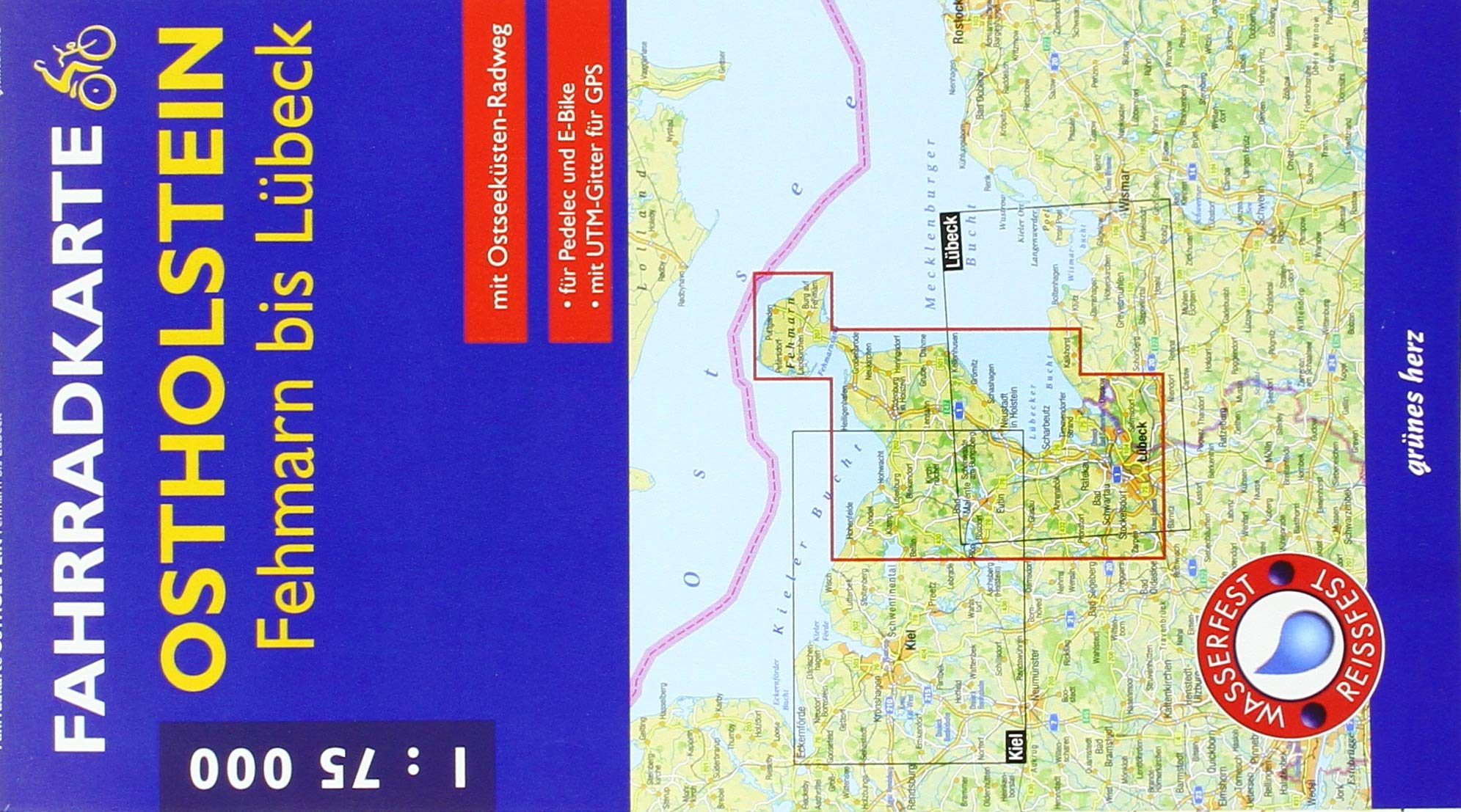 Fahrradkarte Ostholstein, Fehmarn bis Lübeck: Mit Ostseeküsten-Radweg. Maßstab 1:75.000. Wasser- und reißfest. (Fahrradkarten) Leisure, Home & Garden