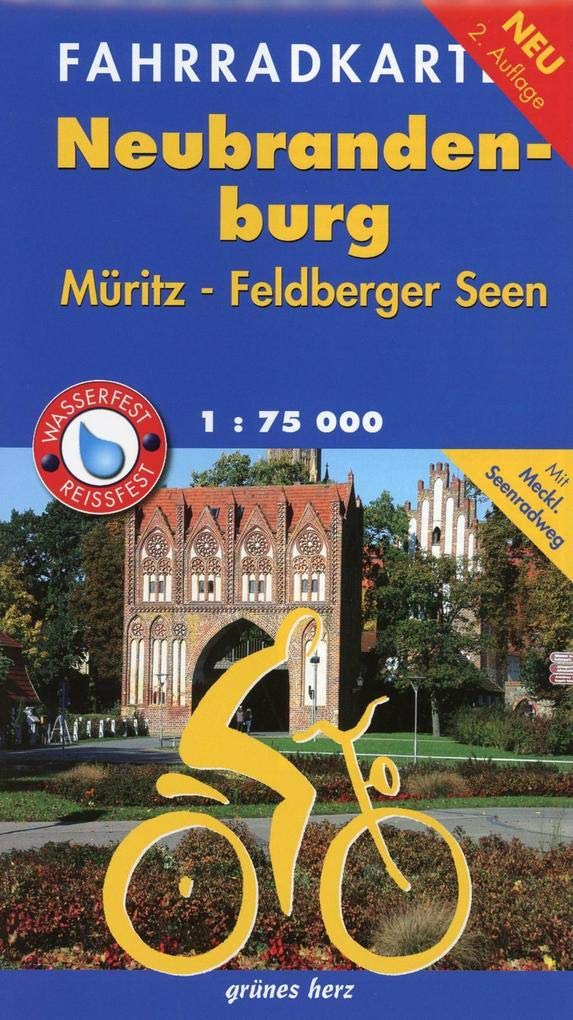 Fahrradkarte Neubrandenburg, Müritz, Feldberger Seen: Mit Mecklenburgischem Seen-Radweg. Mit Tourentipps. Maßstab 1:75.000. Wasser- und reißfest. Leisure, Home & Garden