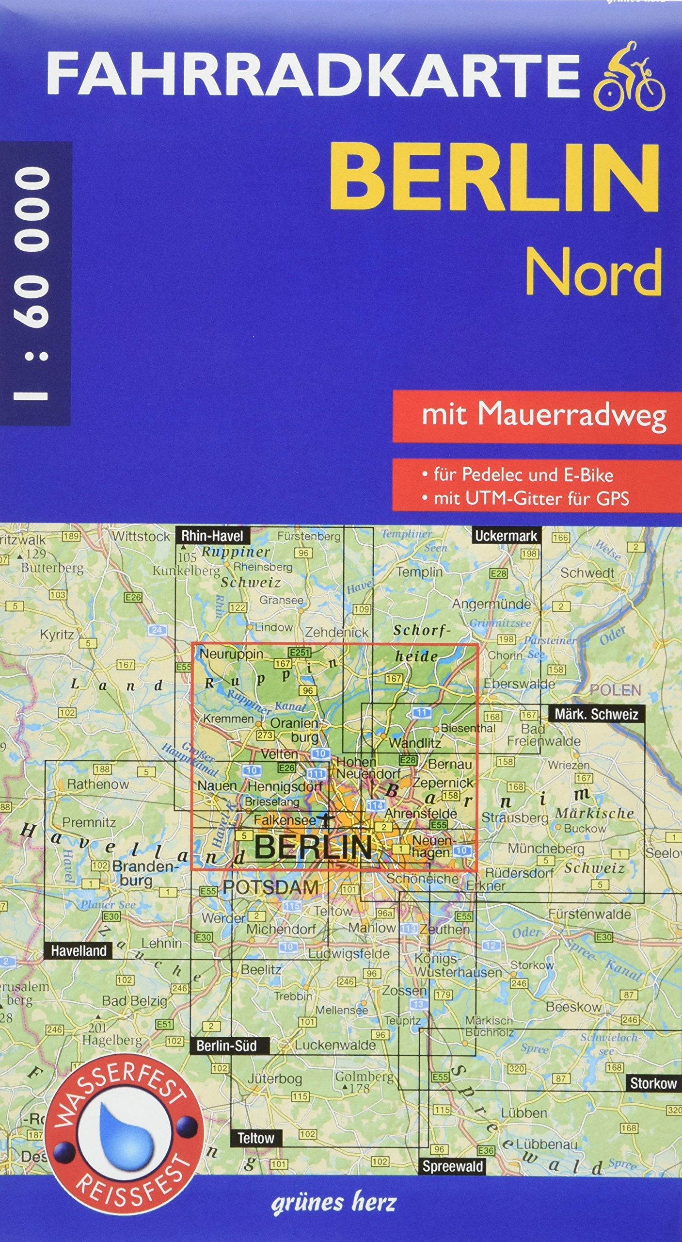 Fahrradkarte Berlin Nord 1:60 000 Leisure, Home & Garden