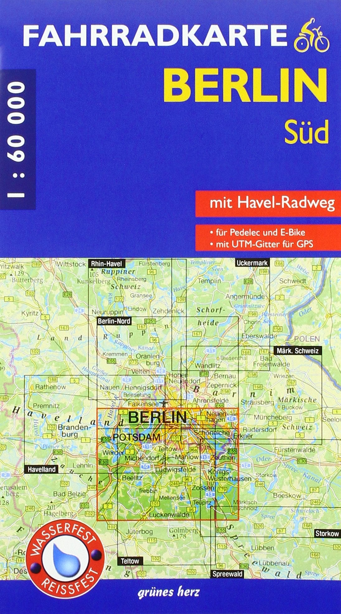 Fahrradkarte Berlin Süd 1:60 000 Leisure, Home & Garden