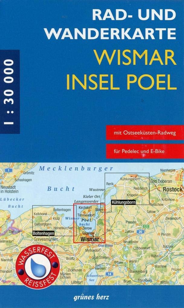 Rad- und Wanderkarte Wismar, Insel Poel 1:30.000 Leisure, Home & Garden