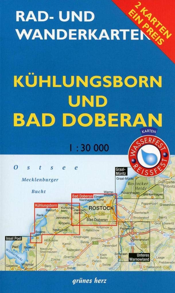 Rad- und Wanderkarten-Set: Kühlungsborn und Bad Doberan Leisure, Home & Garden