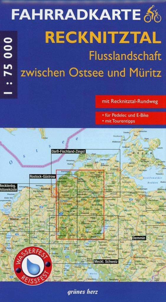 Fahrradkarte Recknitztal, Flusslandschaft zwischen Ostsee und Müritz 1:75.000 Leisure, Home & Garden
