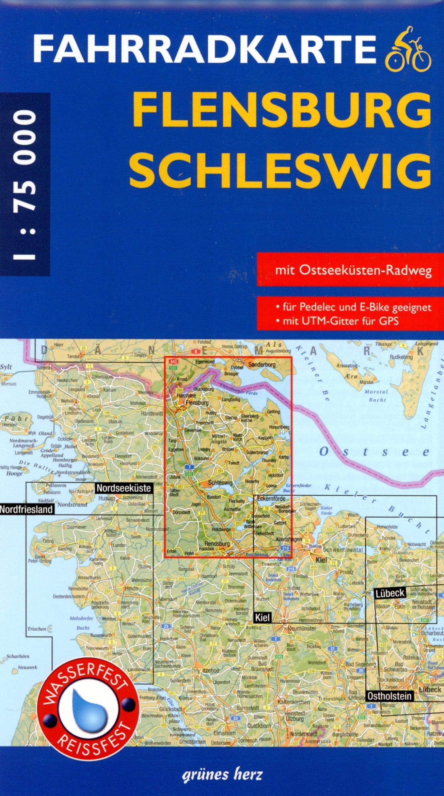 Fahrradkarte Flensburg, Schleswig Leisure, Home & Garden