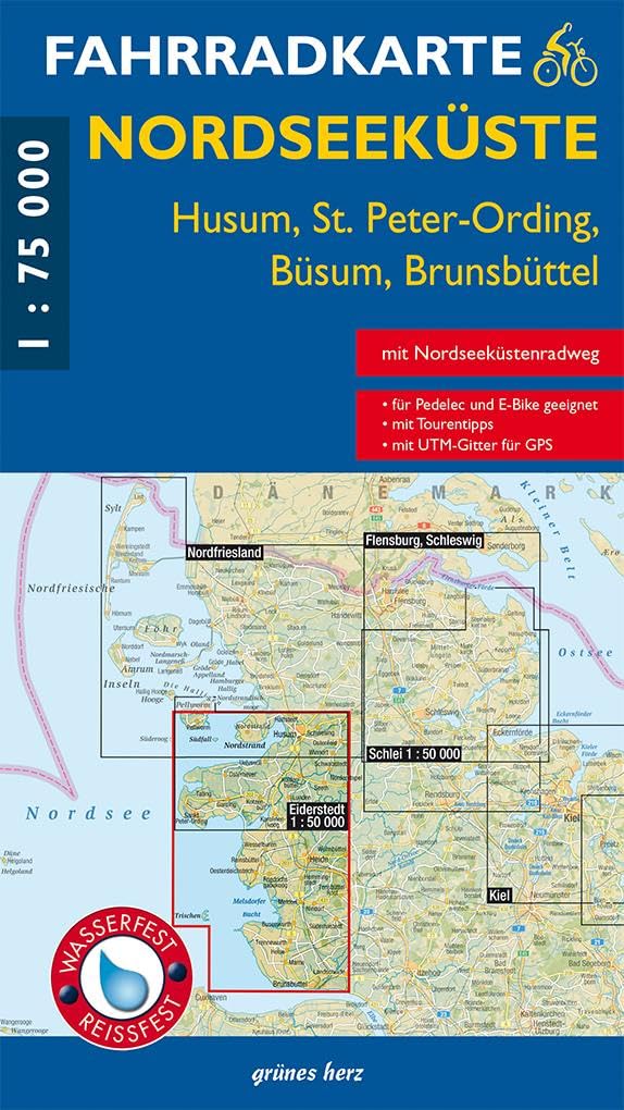 FK Nordseeküste - Husum, St. Peter-Ording, Büsum, Brunsbüttel: (wasser- und reißfest) (Fahrradkarten) Leisure, Home & Garden