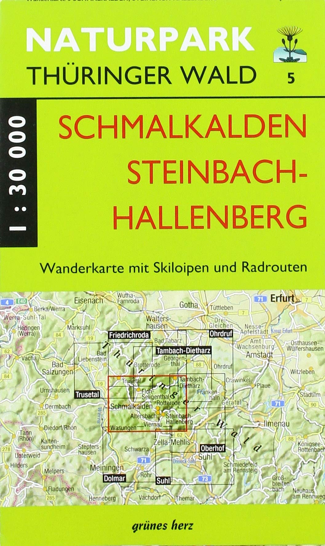 Wanderkarte Schmalkalden und Steinbach-Hallenberg 1:30.000. Leisure, Home & Garden
