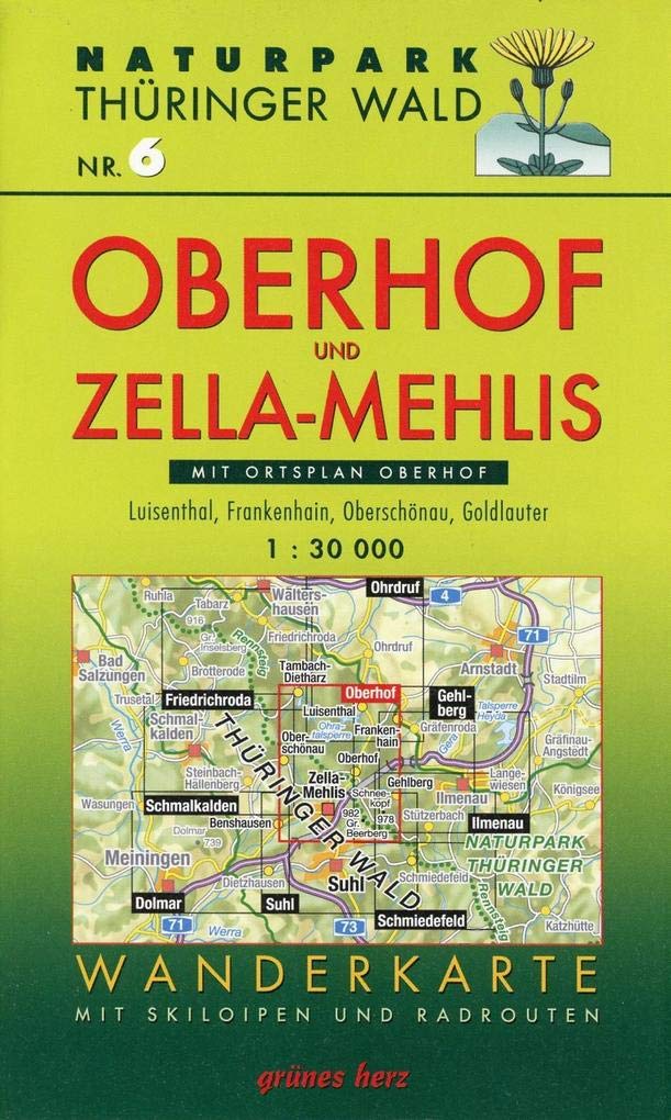 Naturpark Thüringer Wald 06. Wanderkarte Oberhof und Zella-Mehlis 1 : 30 000 Leisure, Home & Garden