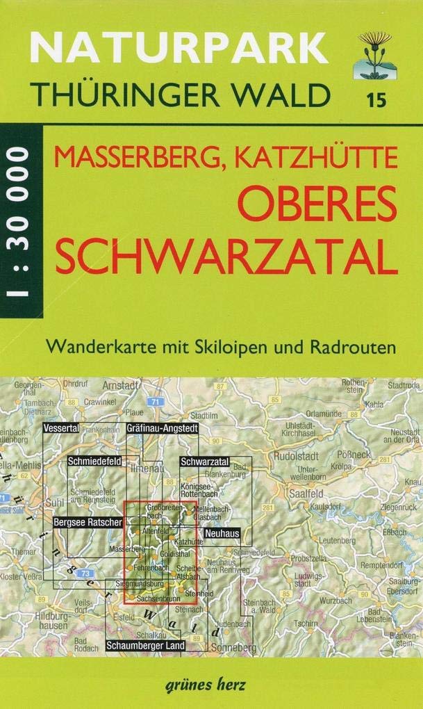 Wanderkarte Masserberg, Katzhütte, Oberes Schwarzatal 1:30.000 Leisure, Home & Garden