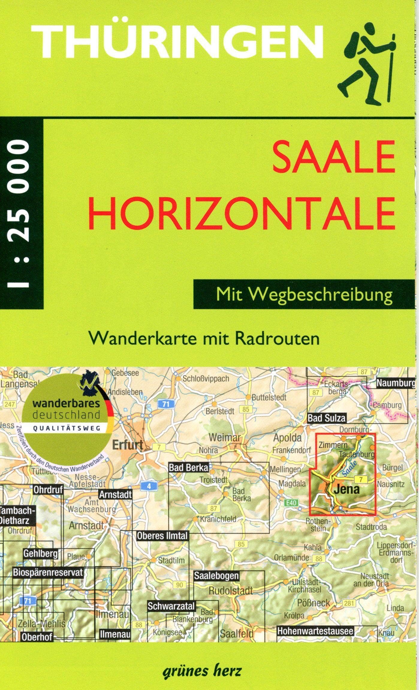 Wanderkarte Saalehorizontale: Jena, Dornburg, Tautenburg, LobedaMaßstab 1:25.000 Leisure, Home & Garden