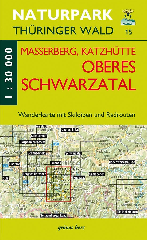 Wanderkarte Masserberg, Katzhütte, Oberes Schwarzatal: mit Skiloipen und Radrouten (Naturpark Thüringer Wald: Wanderkarten. 1:30.000) Leisure, Home & Garden