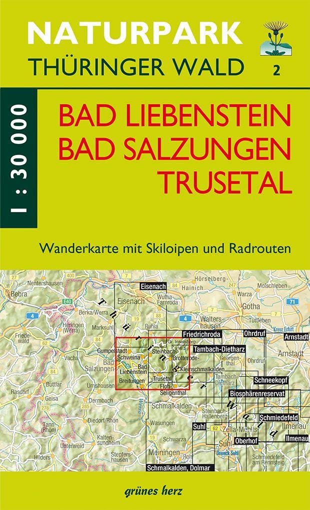 Wanderkarte Bad Liebenstein, Bad Salzungen, Trusetal Leisure, Home & Garden
