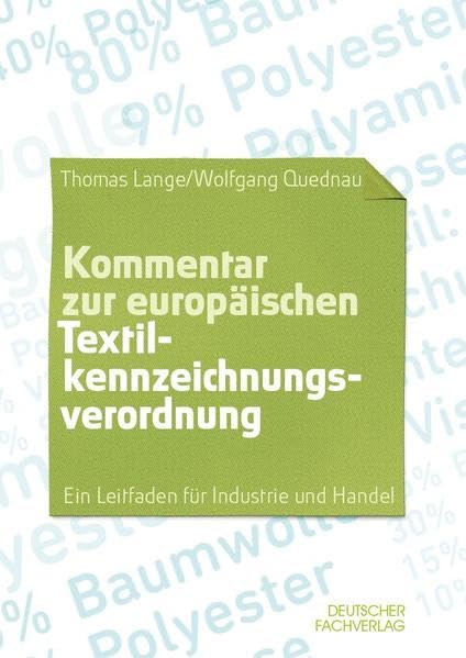 Kommentar zur europäischen Textilkennzeichnungsverordnung Law