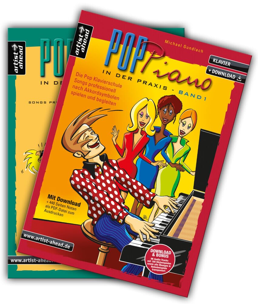 Pop-Piano in der Praxis – Band 1 + 2 im Set! Die Pop-Klavierschule – Songs professionell nach Akkordsymbolen spielen und begleiten (inkl. ... spielen und begleiten (inkl. CD & Download) Sheet Music