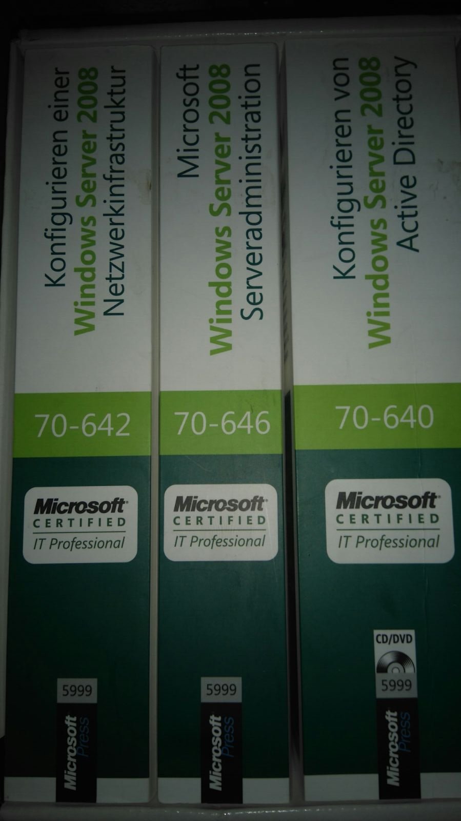 MCITP Serveradministrations CorePack - Original Microsoft Training für Examen 70-640, 70-642, 70-646 Computer Science