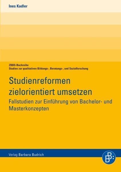 Studienreformen zielorientiert umsetzen Natural Sciences