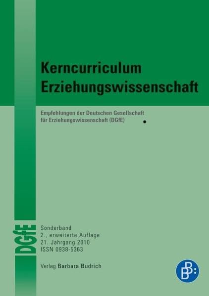Kerncurriculum Erziehungswissenschaft. Empfehlungen der Deutschen Gesellschaft für Erziehungswissenschaft (DGfE) book