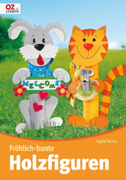 Fröhlich-bunte Holzfiguren: Mit perforierten Vorlagebogen und Einsteckhüllen Hobbies & Crafts