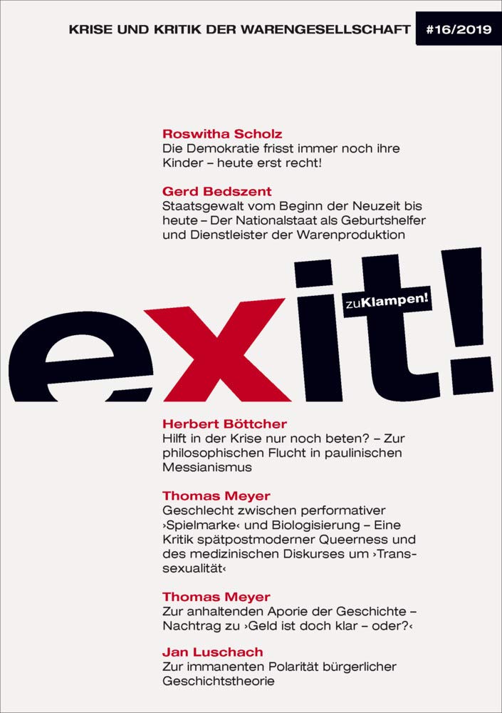 exit! Krise und Kritik der Warengesellschaft, Heft 16 Philosophy