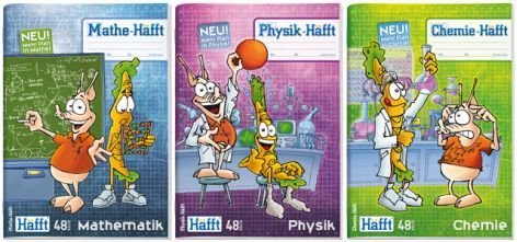 Mathe-Häfft / Physik-Häfft / Chemie-Häfft (A4), 3 Hefte Learning & Reference