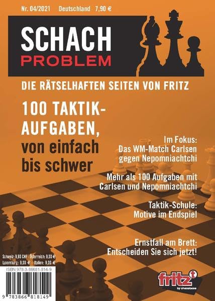 Schach Problem Heft #04/2021: Die rätselhaften Seiten von Fritz (Schach-Problem: Über 100 Schachaufgaben) Leisure & Fun