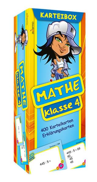 Karteibox Mathe Klasse 4: mit farbigen Karteikarten Study Guides